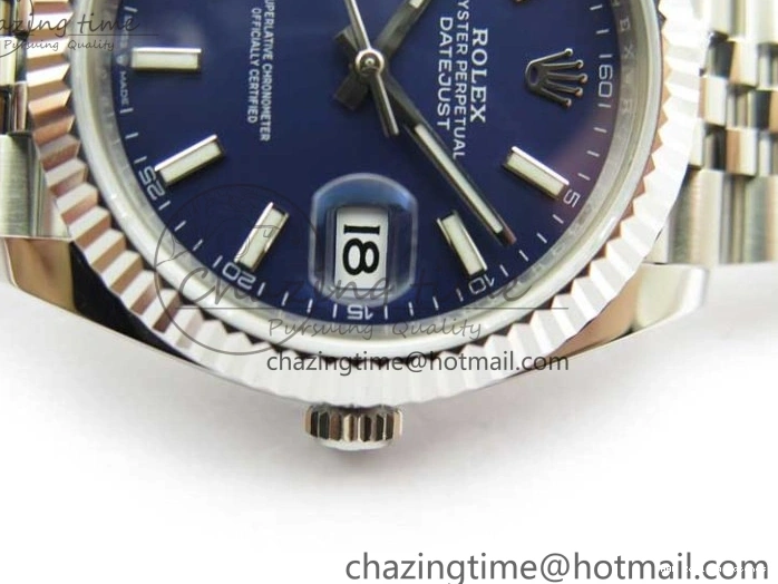 Best AAA Replica Sites Bracelet Best 1:1 41 Marker ZF 2438 Steel 126334 Blue Dial A 904L Stick Edition on Jubilee DateJust Compact 1217